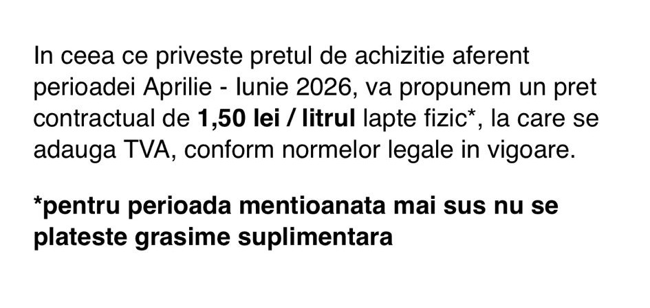 pret lapte